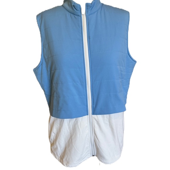 Foot Joy Women”s Insulated Blue and White Vest. Size Medium - Picture 5 of 10